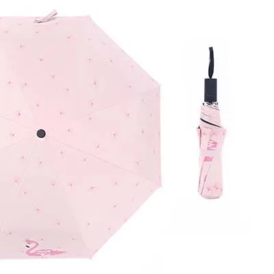 Творческий полностью автоматическая Фламинго Зонты защита от солнечных лучей UV Защитный зонтик лучей зонт, красивые чулки с мотивом дождливой зонтик для Для женщин Для мужчин для детей - Цвет: A1