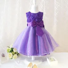 Детская одежда платье для маленьких девочек фиолетовый розовые розы одежда шифоновые платья принцессы