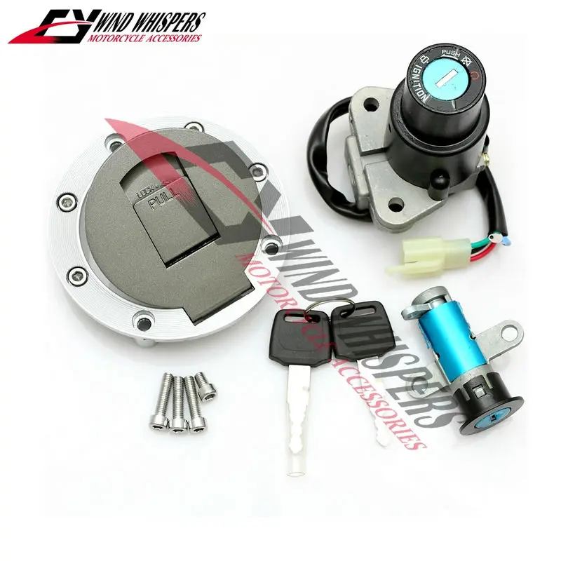 Motorcycle Ignition Switch Lock Fuel gas Tank Cap Cover Seat Handle