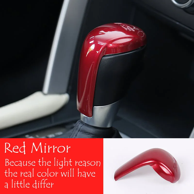 Для Mzada 3 6 Axela Atenza CX-5 CX5 ручка переключения рулевого механизма автомобиля Декоративные Чехлы наклейки для автомобиля - Название цвета: Red Mirror