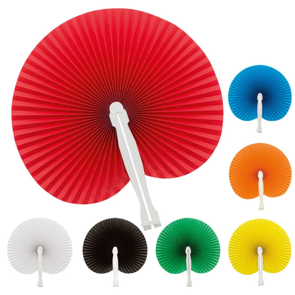 

1Pc Party Supplies Wedding Decoration Colorful Folding Paper Hand Fan Party Wedding Home Decorations 14.5 x 2 x 1cm
