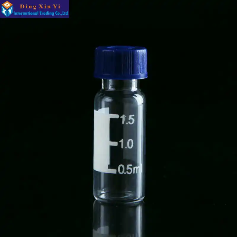 

100pcs/lot 1.5ml/2ml Transparent screw chromatographic bottle,autosampler headspace vials Suitable for Agilent Waters Varian