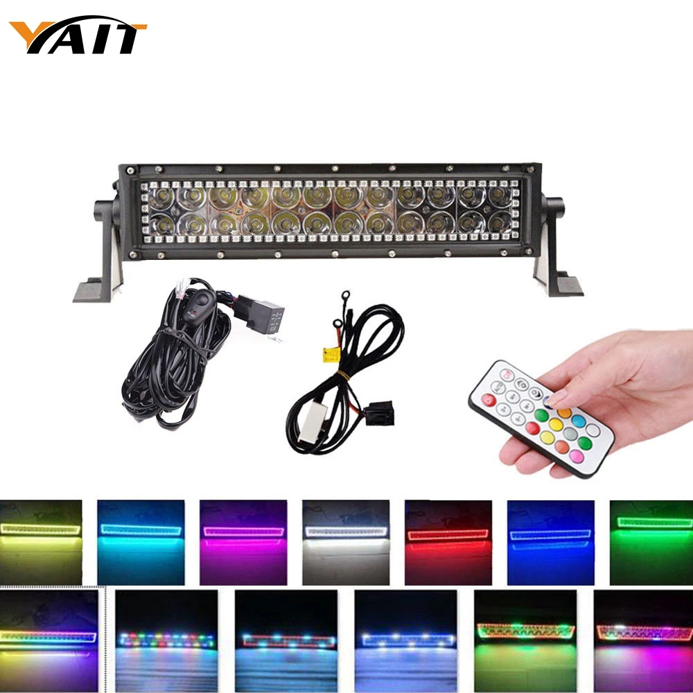 13,5 дюймов 72 Вт прямой RGB Hal кольцо изменение цвета подсветка украшение комбинированный луч рабочие огни для 4x4 внедорожный внедорожник UTV ATV
