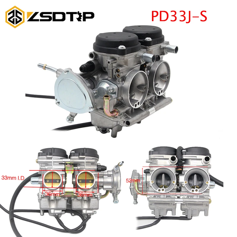 Карбюратор для мотоцикла ZSDTRP 33 мм PD33J S КАРБЮРАТОР 4 тактный Yamaha Raptor 660R YFM660R 2001 2005 ATV