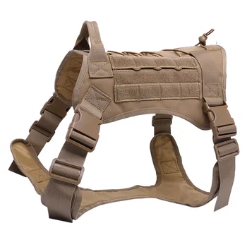 

Tactical Training Dog Harness Vest Military Adjustable Molle Nylon Vests Dogs Products XHC88