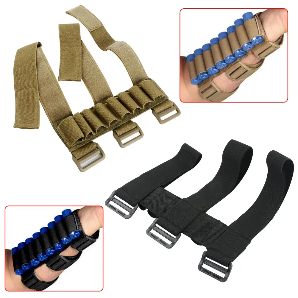 Tactical Military Hunting 8 Rounds Ammo Shotgun Shell Holder Forearm Carrier Shooter Sleeve Mag