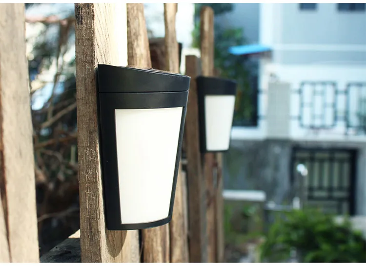 DE.SOUL LED Solar Power Wall Light Outdoor Waterproof Energy Saving Street Yard Path Home Garden Security Lamp 06