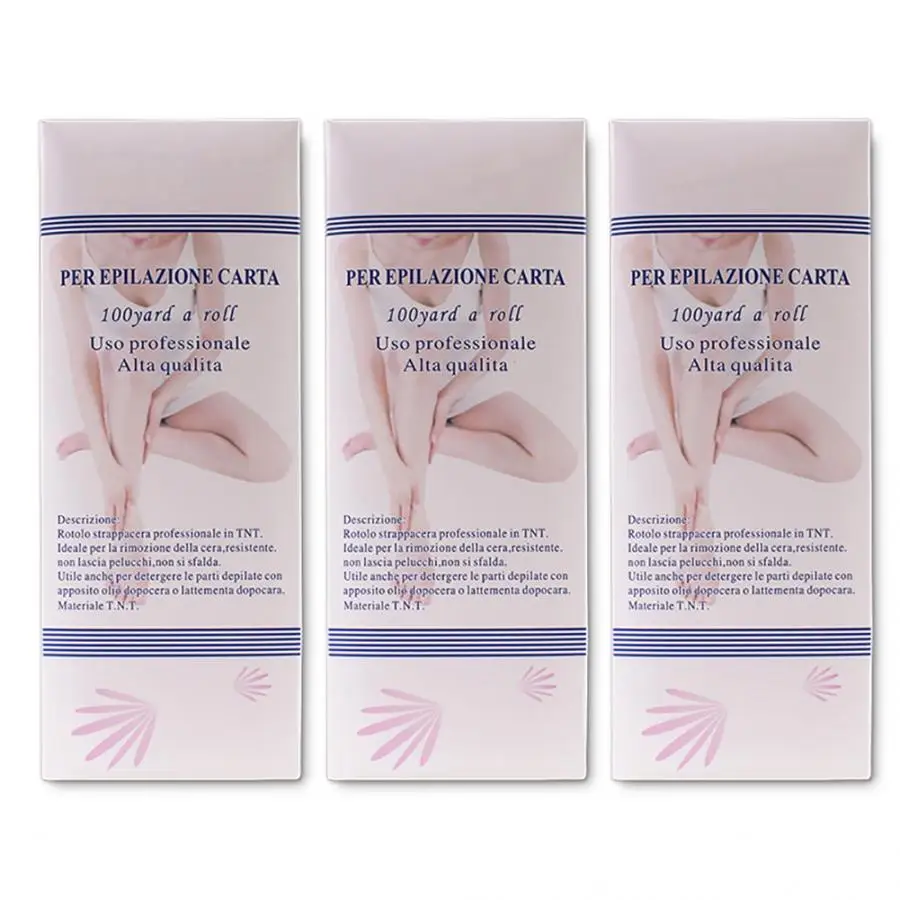 

100pcs Summer New Hot Sale Professional Hair Removal Double Sided Cold Wax Strips Paper For Leg Body Face