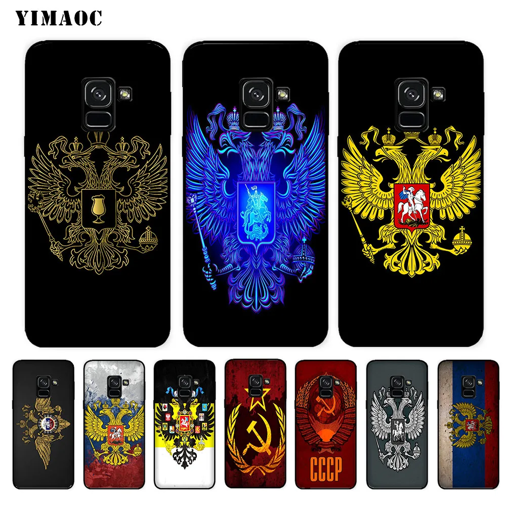 YIMAOC russia Flag coat of arms Soft Case for Samsung Galaxy A3 A5 A6 A7 A8 A9 Plus Note 8 9 A10 A30 A40 A50 A70 |