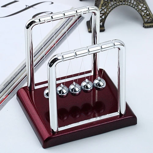 Cradle Steel Balance Ball Physics font b Science b font Pendulum Desk Table Decor Fun Toy