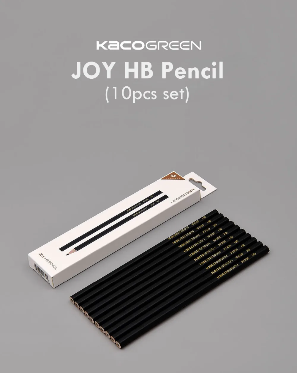 Xiaomi Kaco радость HB карандаш деревянные карандаши Черный Шестигранник для рисования и записи 10 шт./компл