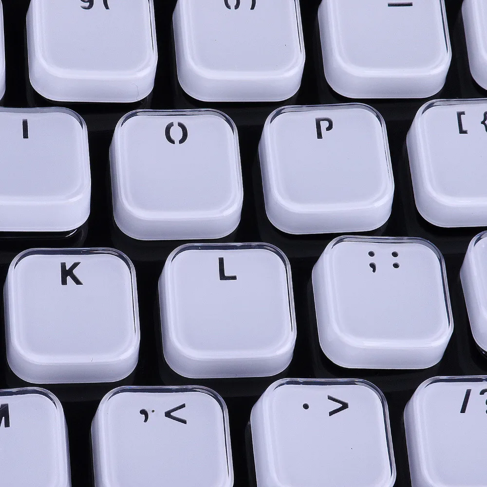 Ретро двойной выстрел впрыска белый двухцветный Кристалл край Keycaps для