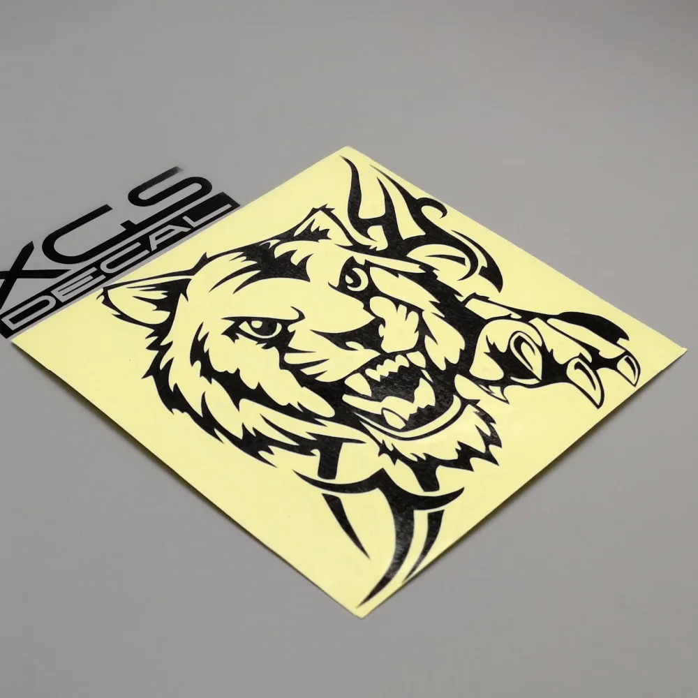 

Car styling vinyl decal sticker big cat tiger head ii 14cm x 14cm car motorcycle car truck waterproof reflective stickers