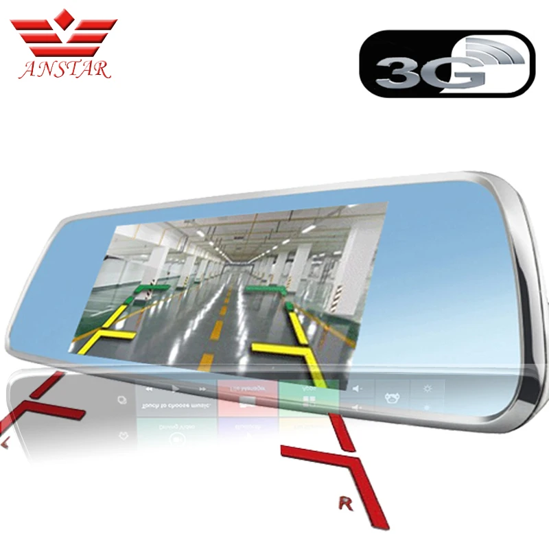 Автомобильный видеорегистратор ANSTAR 7 дюймов 3G GPS навигатор Android зеркало заднего