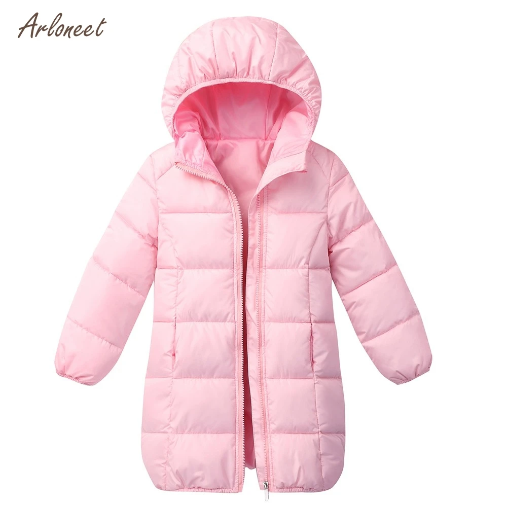 

ARLONEE Autumn/ Winter Girls Hooded Jacket Boys Long Casual Coats Cotton-padded Children Outerwear Fashion Cotton Jacket 6 Color
