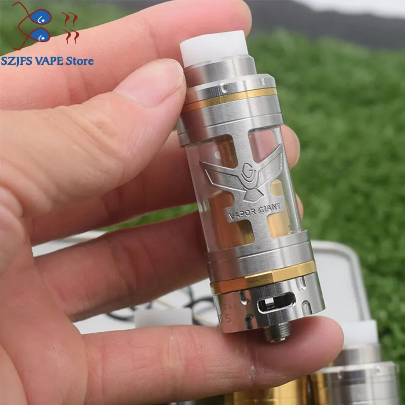 

e-cigarette Giant v5S 23mm RTA 6ML Capacity 316ss adjustable bottom airflow Single coil Atomizer VS Giant V6S mtl rta pod vape