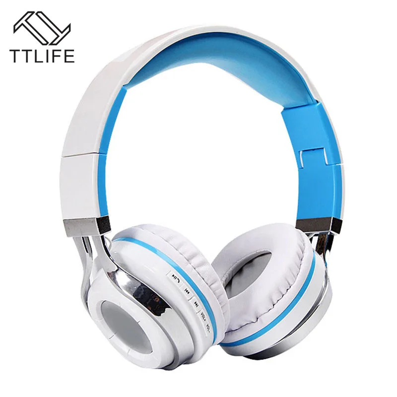  TTLIFE Brand Fashionable Wireless+Wired Bluetooth V4.1 Headphones with Microphone for Video Game Portable Headband Headphone 