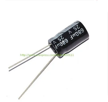 

Free shiping 500pcs 680uF 25V 10*17mm 105C Radial Electrolytic Capacitor