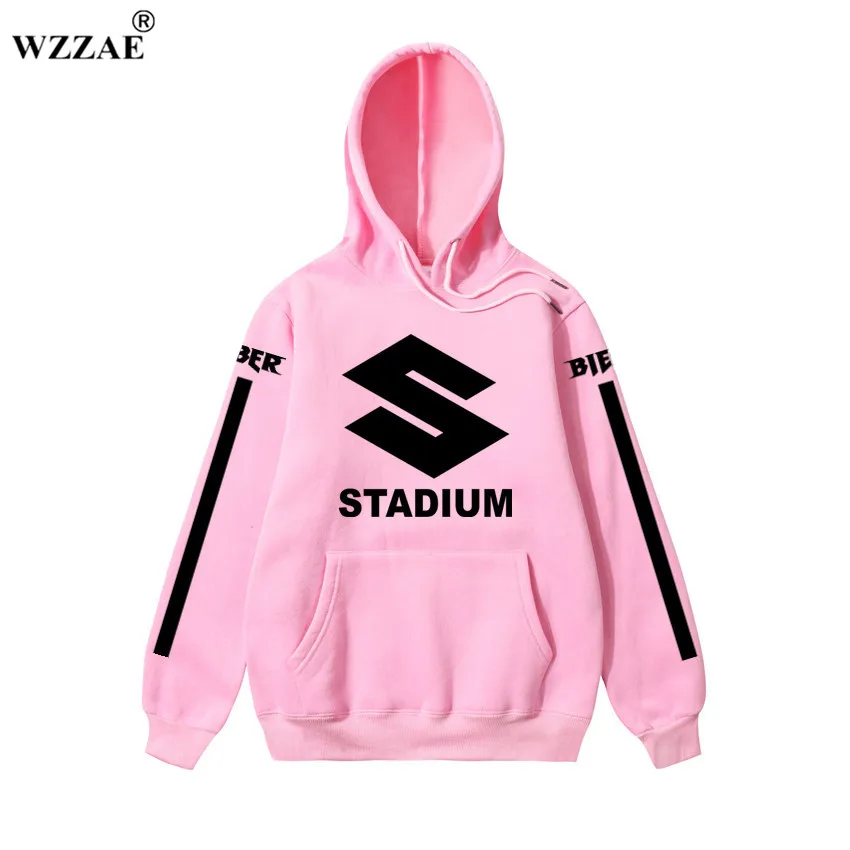 2018 New Design JUSTIN BIEBER STADIUM TOUR 2018 Men Hoodies Hip Hop
Fashion Casual Blacck Stripe Purpose Tour Sweatshirts S-XXL