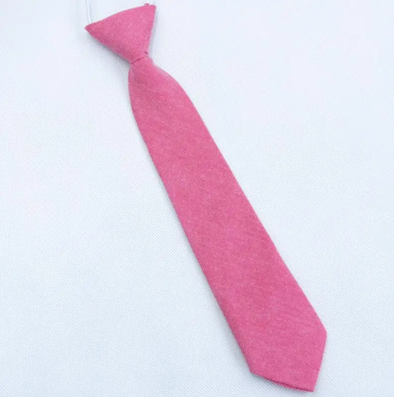RBOCOTT/Детский галстук, хлопковые Галстуки для маленьких мальчиков и девочек, сплошной цвет, 6 см, галстук для худой шеи, детский Тонкий галстук, детские галстуки-бабочки - Цвет: 01