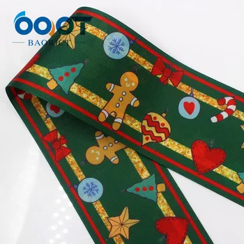 

993-3 inch 75mm Christmas Double sided Printed grosgrain ribbon,10 yards DIY handmadeHair accessories Material wedding gift wrap