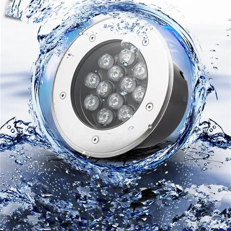 

Outdoor Recessed LED Lighting 12W Round Underground Lighting Fixtures AC85-265V LED Exterieur Encastrable Spot LED Exterieur Sol