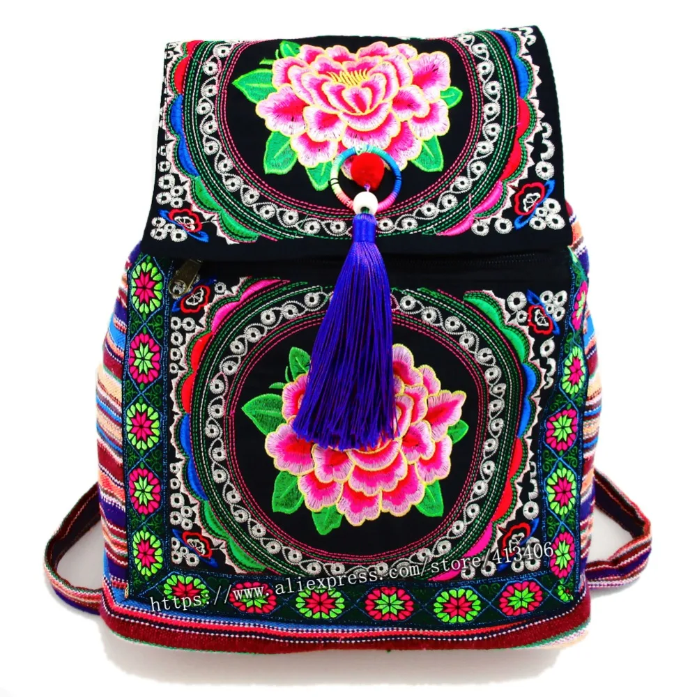 Tribal font b Vintage b font Hmong Thai Indian Ethnic Boho hippie ethnic bag rucksack font