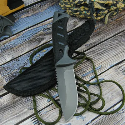EVERRICH Fishing diving knife hunting knife camping tool tactical knife complete or serrated fixed blade knife+ scabbard - Цвет: C-xzd33