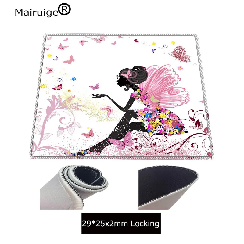 Коврик для мыши Mairuige Girl And Butterfly notbook компьютерный коврик с блокировкой кромки