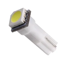 Bombilla LED blanca T5 74 para salpicadero de coche, luz de lectura para interior, luces de estacionamiento, 12V, 1 SMD 5050