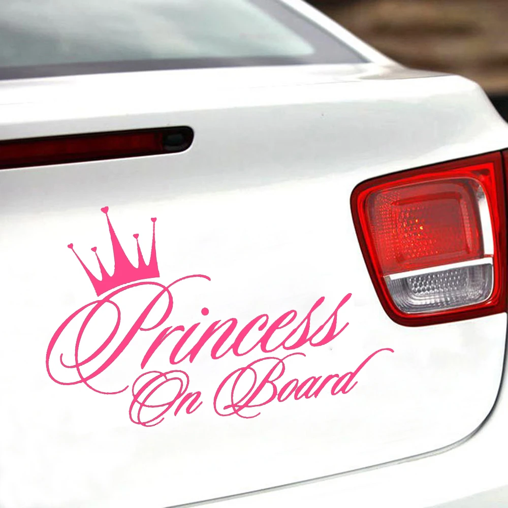 16,5X10,9 см розовое платье кроя принцесса, автомобильный Стикеры BABY ON BOARD Предупреждение знак Стикеры на виниловый декор для автомобиля Стикеры s и наклейки стайлинга автомобилей