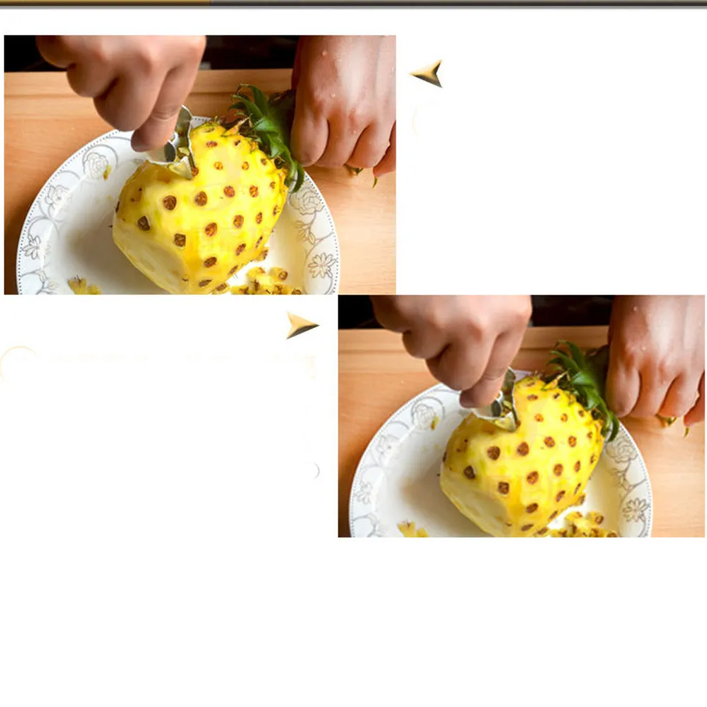 Практичный резак из нержавеющей стали Ананасовый глаз ананас семян Пинцет для снятия скоб инструменты для кухни дома ломтерезка для ананаса#10