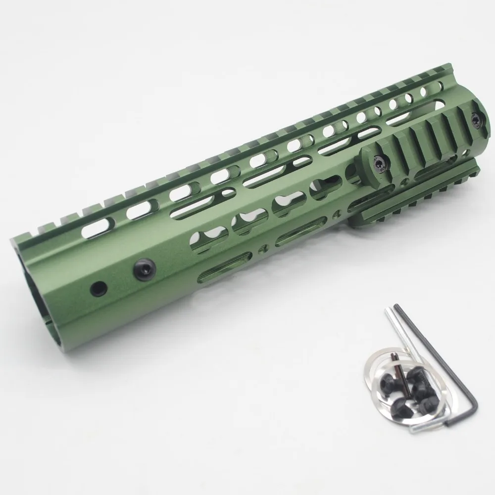 TriRock 9 дюймов Keymod Handguard Rail Free Float Picatinny Mount системы с/без рельса Sections_Olive Green