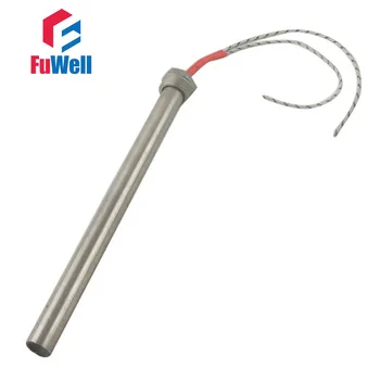 

304 Stainless Steel Threaded Single End Heating Tube Cartridge Heater 16x300mm 1000W 220V/110V/380V DN20 (25mm)