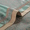 4/6pcs Green Jacquard Satin Bedding Set King Queen Luxury Tribute Silk Quilt/Duvet Cover Bed Sheet Linen Bedclothes Home Textile ► Photo 2/6