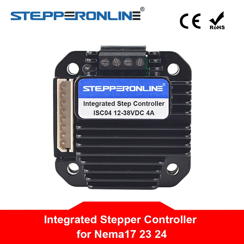 

Integrated Stepper Motor Controller 1.5-4A 12-40VDC for NEMA 17,23,24 Stepper Motor
