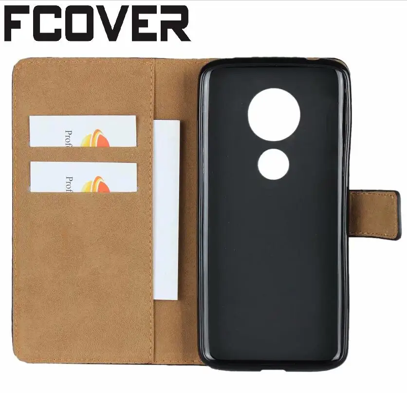 

For Moto E5 Play & Moto E5 Plus Flip Case Genuine Leather Book Kickstand Protection Card Shell Wallet Cover