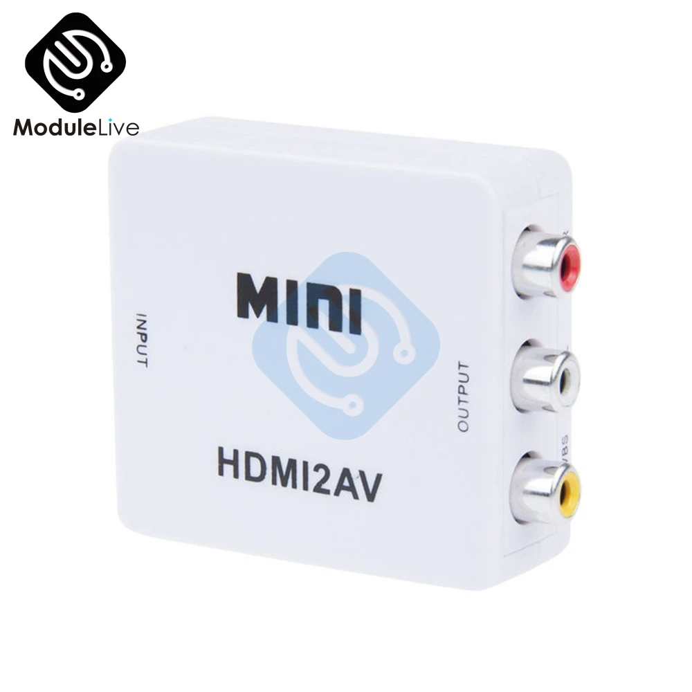 1080P Mini 0.5m HDMI to RCA AV Converter HDMI to AV adapter For Android TV Smart Box Laptop Chromecast for NTSC/PAL HDMI2AV