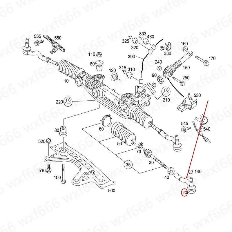 Автомобильная направленная шаровая Головка наружная рулевая тяга стержень Поперечная рулевая тяга W220 S350 S430mer ced es-be nzS500 головка рулевой шаровой головки