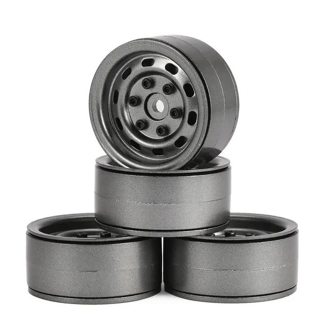 Cheap 4pcs AX-618 1.9' RC Tires Beadlock Metal Wheels Hub Rim Set for Axial SCX10 RC4WD D90 1/10 RC Car RC Model Parts & Accessories