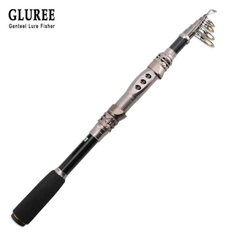 

GLUREE 99% Carbon Portable Telescopic Fishing Rod Spinning Fish Hand Summer Fishing Tackle Sea Rod 1.8M 2.1M 2.4M 2.7M 3.0M 3.3M