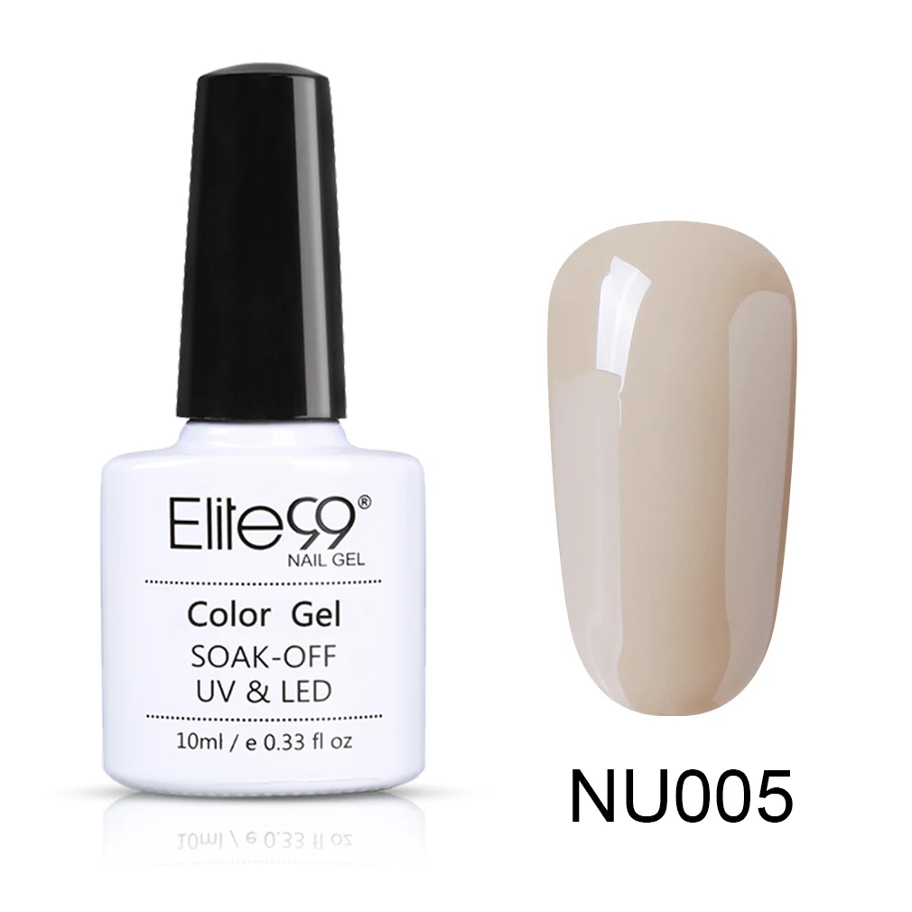 Elite99 10 мл телесный цвет Гель-лак дизайн ногтей маникюр замочить от полу Perment эмаль УФ-гель для ногтей лак - Цвет: NU005