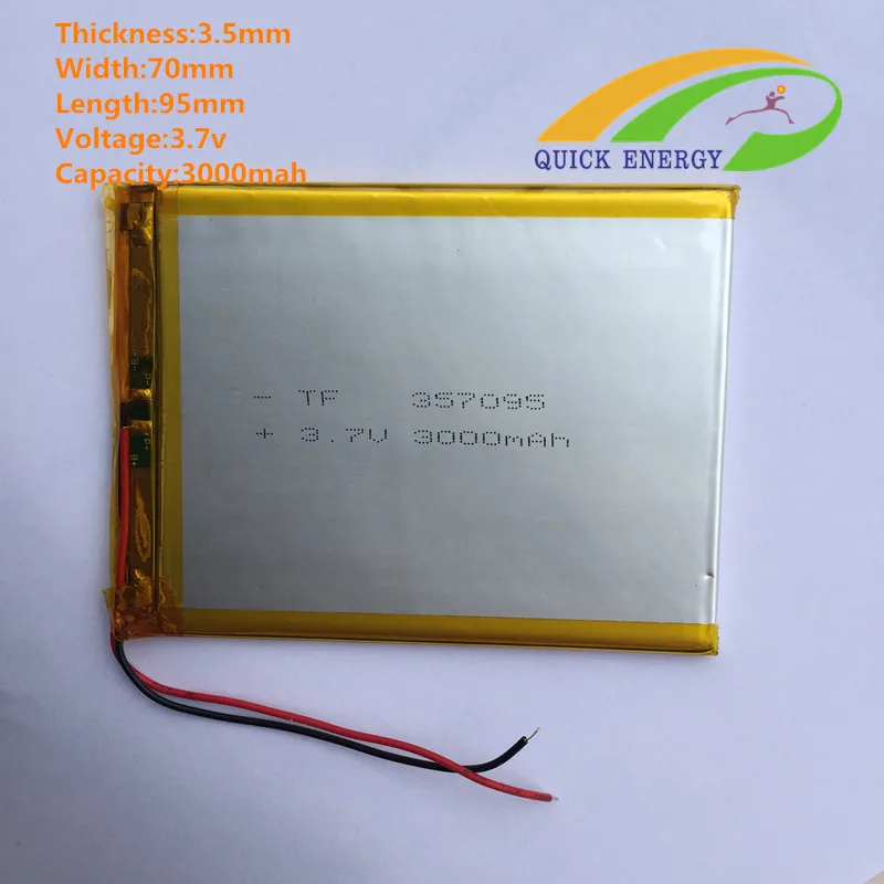 2PCS android tablet replacement battery tablet PC battery 357095