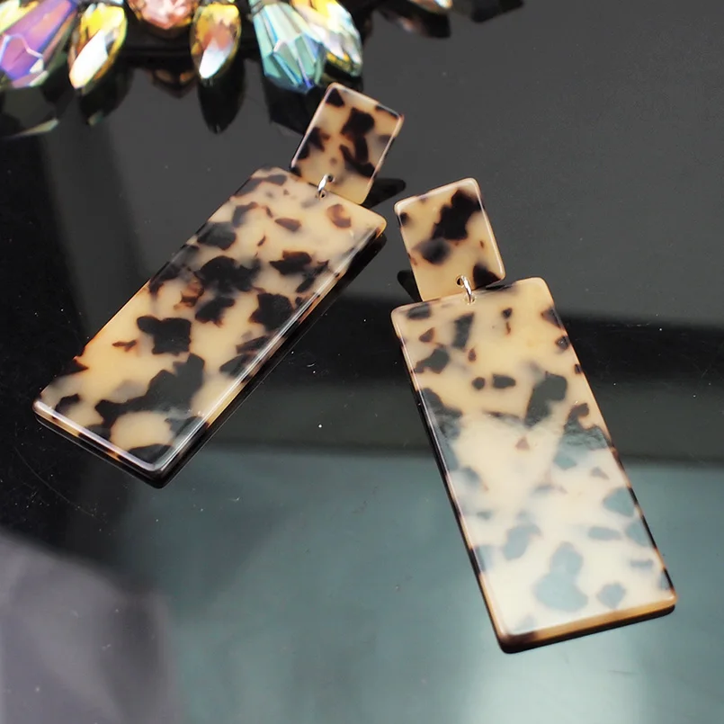 MANILAI леопардовые браслеты-манжеты из смолы, набор для женщин, модные очаровательные браслеты, серьги браслеты, набор ювелирных аксессуаров