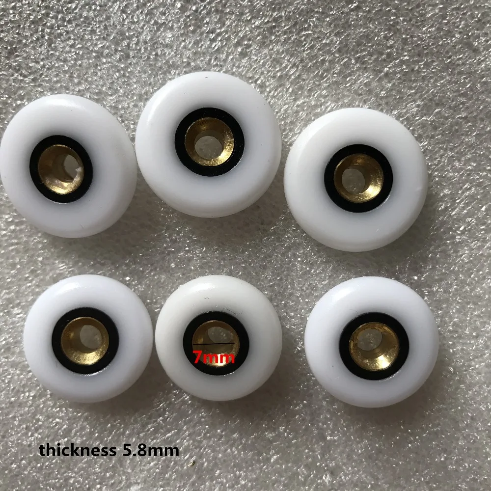 20MM 23mm 25mm Brass Single Glass Bearing Roller Door Rollers Shower Sliding Door Wheel Runner
