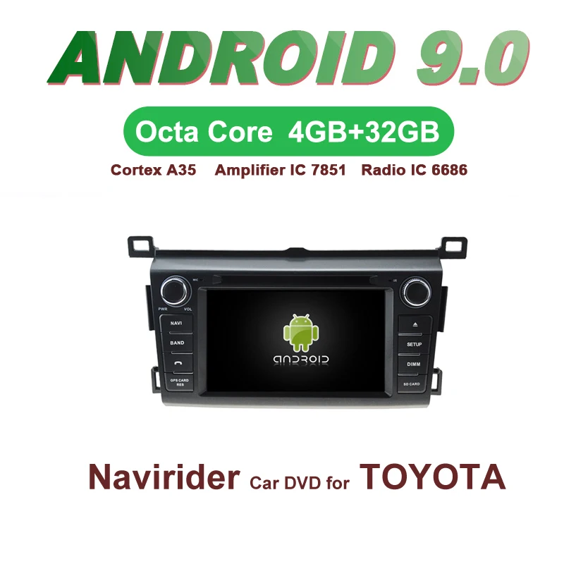 

OTOJETA Car GPS Android 9.0 Radio FOR TOYOTA RAV4 2013 bluetooth stereo Navigation DVD Capacitive screen Support Mirror Link