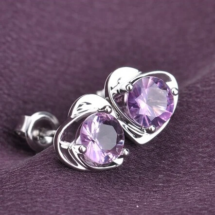 

New Arrival Popular Bling Austria Crystal Stud Earring Heart Earrings for Grils women