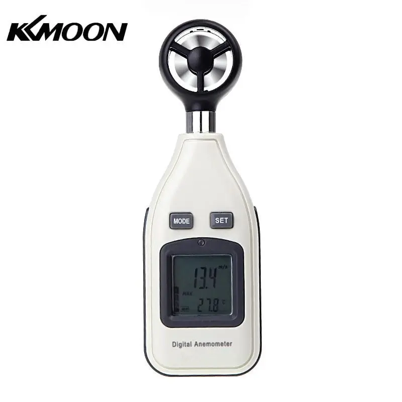 Digital Air Velocity Temperature Anemometer Wind Speed Meter Thermometer LCD Tachometer Motor air velocity measurement