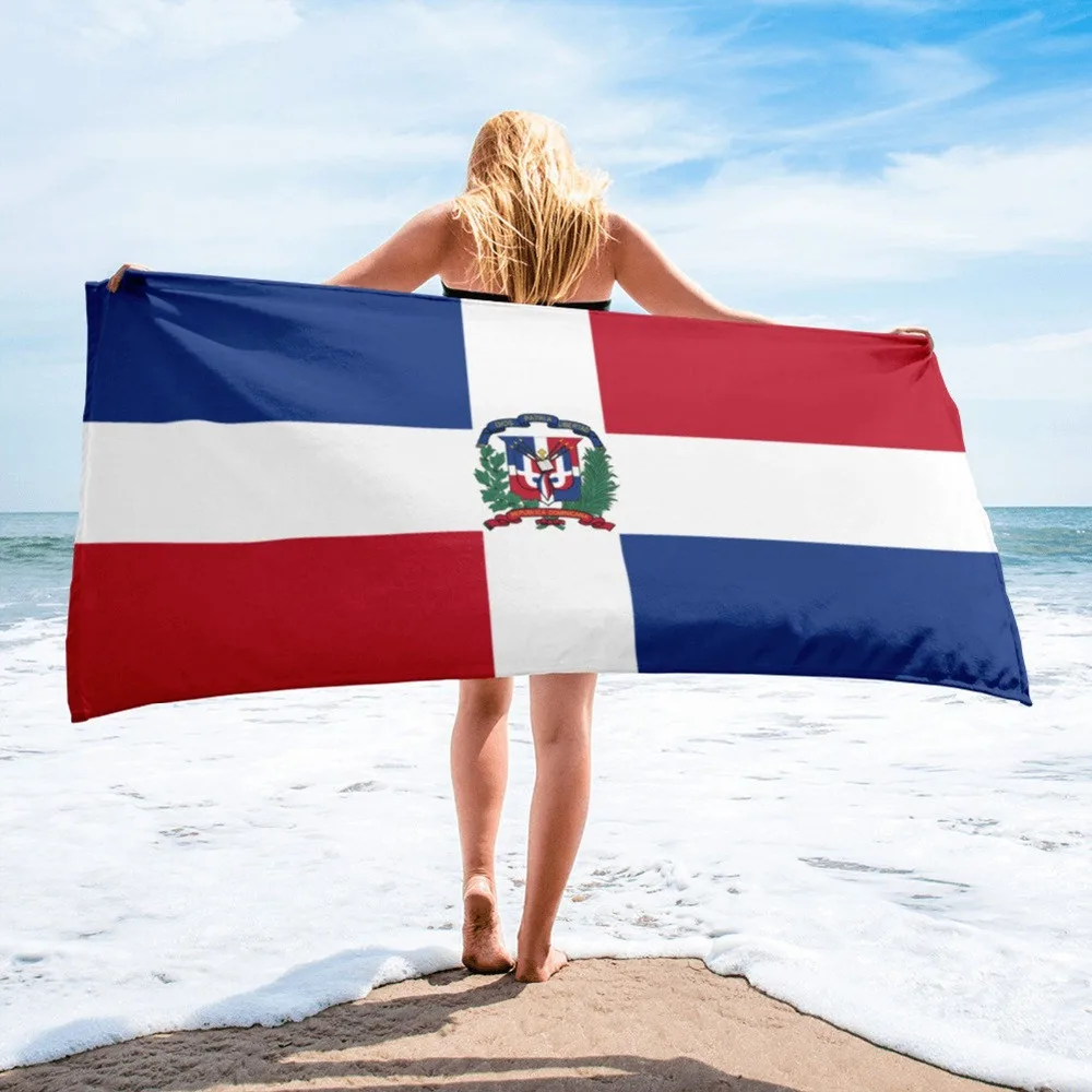 Dominican Republic Flag Beach Towel