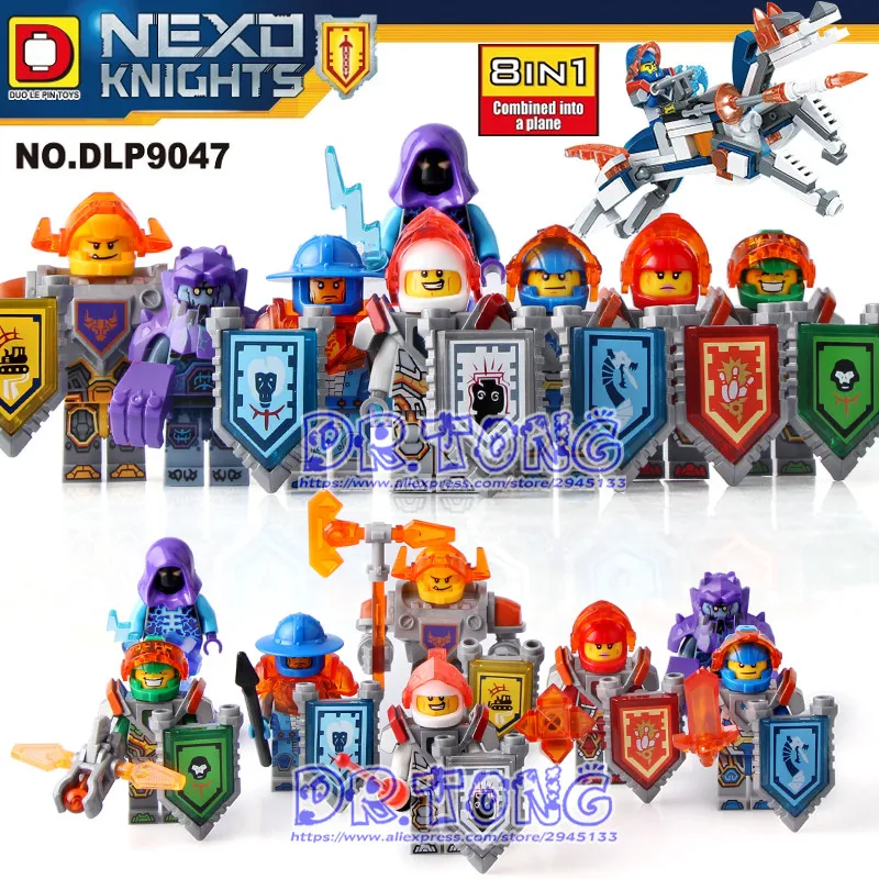 

DR.TONG DLP9047 Nexus Knights Toys Building Blocks Figures Clay,Jestro,Macy,Axl,Lance DIY Toys Bricks Children Gifts